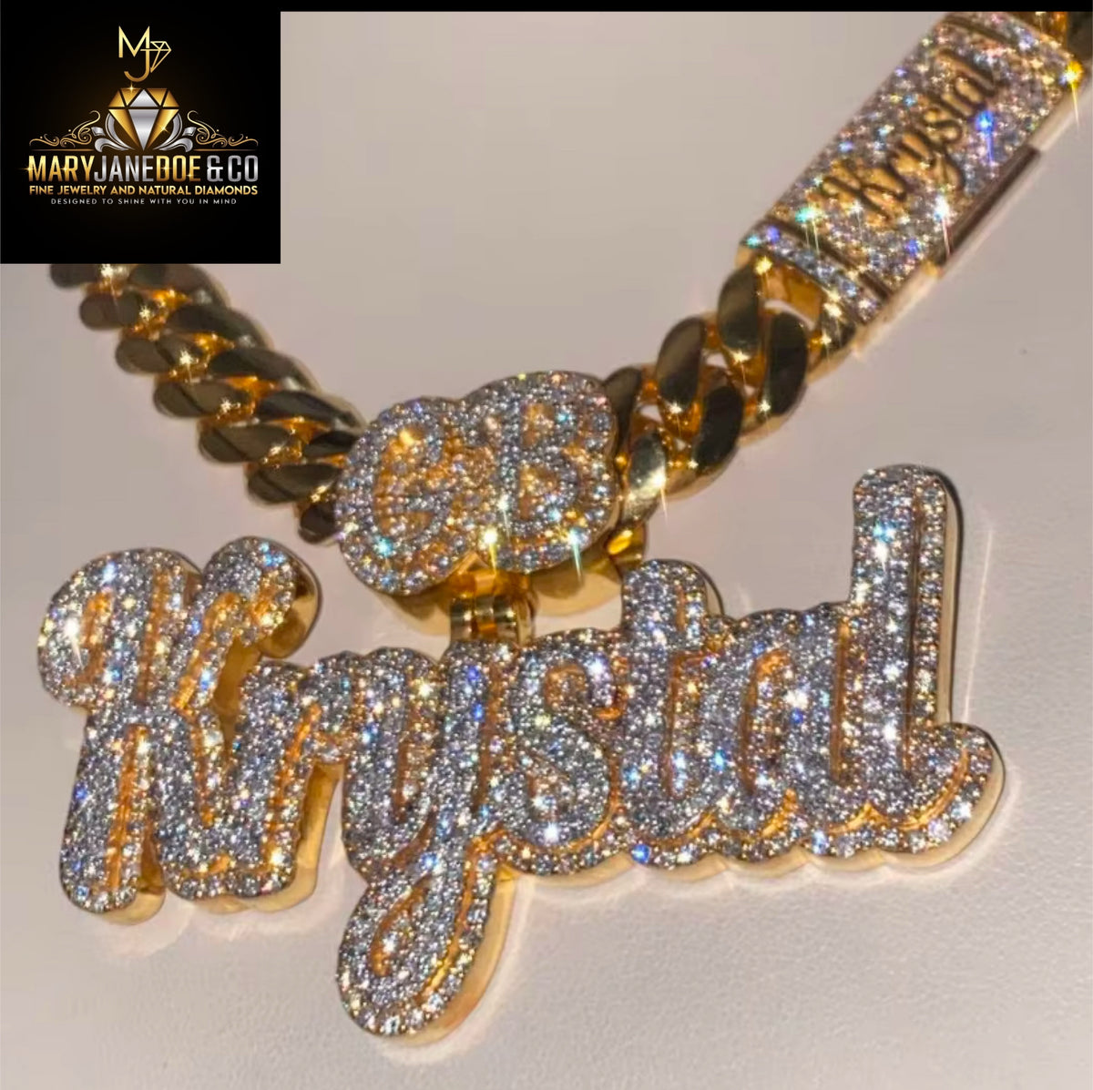 Custom Bail Letter Pendants VVS Moissanite Iced Out Full Diamonds Letter Initial Name Jewelry Necklace - Mjd Jewelry