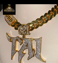 Custom Bail Letter Pendants VVS Moissanite Iced Out Full Diamonds Letter Initial Name Jewelry Necklace Personal - Mjd Jewelry